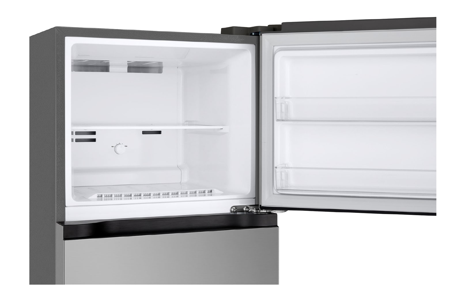 Vista frontal congelador abierto Nevera Congelador Superior LG VT26BPY